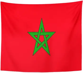 

Tapestry Red Moroccan of Morocco Flag Maroc Star Moroco Morocan Tapestries Wall Hanging for Living Room Bedroom Dorm