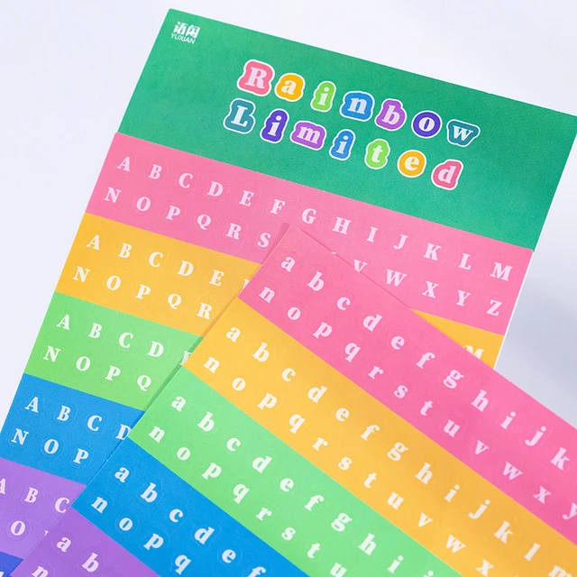 Colorful English Letters Alphabet Number Scrapbooking Stickers DIY Diary  Journal Planner Photo Album Stationery Gift Decoration - AliExpress