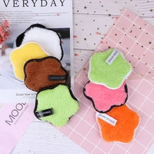 1PC Reusable Cleansing Cloth Pads Soft Microfiber Makeup Remover Towel Face Cleaner Plush Puff Foundation Face Skin Care Tools