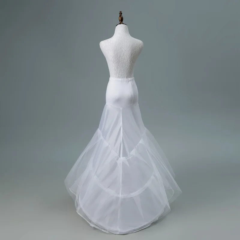 SERMENT Performance Dress Fishtail Trailing Skirt Support Petticoat Two Steel Ring Hard Mesh Chemise Wedding Accessories