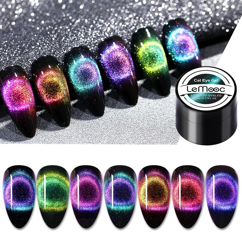 LEMOOC 9D кошка УФ Магнитный Гель лак Soak Off для ногтей и светодиодной лампы Магнит