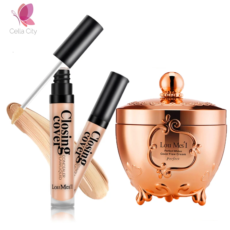 

Cellacity Concealer Cream Make Up Kit Perfect Cover Face Concealer Cream Dark Eye Circle Hide Blemish Make Foundation