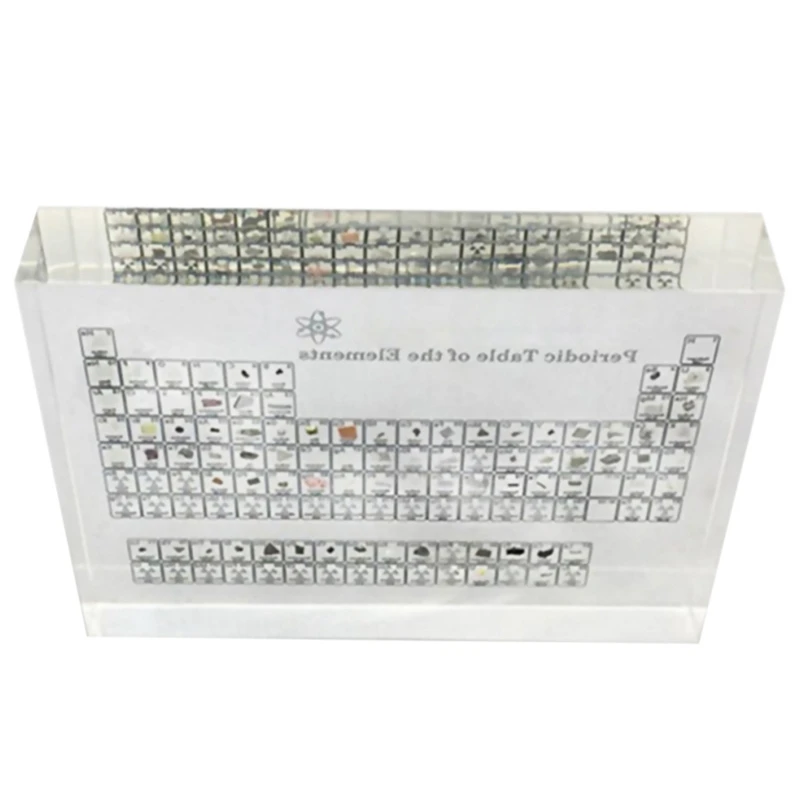 

Acrylic Periodic Table Display Kids Teaching School Day Teachers Day Birthday Gifts Periodic Table Display with Real Elements M
