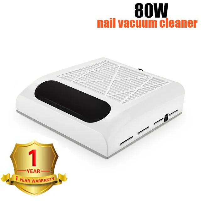 White 80W 110V/220V Nail Suction Dust Collector Large Size Strong Nail Vacuum Cleaner Machine Low Noisy With Filter Salon Tools - Цвет: White