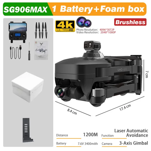 SG906 MAX1 New GPS Drone 4K Professional HD Camera 3 Axis Gimbal Automatic obstacle avoidance 5G WIFI FPV Dron RC Quadcopter Toy