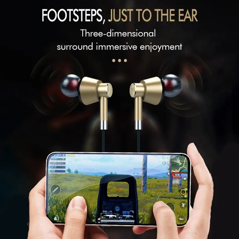 True Bluetooth Hanging Neck Headphones Waterproof Sports Earphone Magnetic Earbud with Mic Gaming Headset for Android Ios Phone