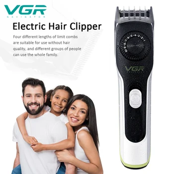 

VGR Hair Trimmer Barber Haircut Rechargeable Hair Clipper Cordless Men Hair Cutting Machine Beard Trimmer 0mm Razor Men Shaver