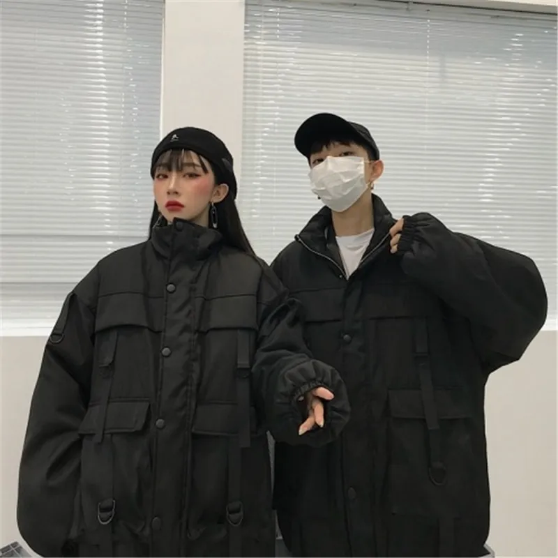 

Popular Brand Sports Jacket Street Couples Thick Coat Stand Collar Business Attire Cotton-padded Clothes Cotton Coat Autumn WOME