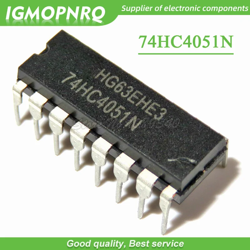50 шт. 74HC4051N 74HC4051 SN74HC4051N DIP-16 мультиплексор переключатель ICs 8-канальный MUX/DEMUX новый