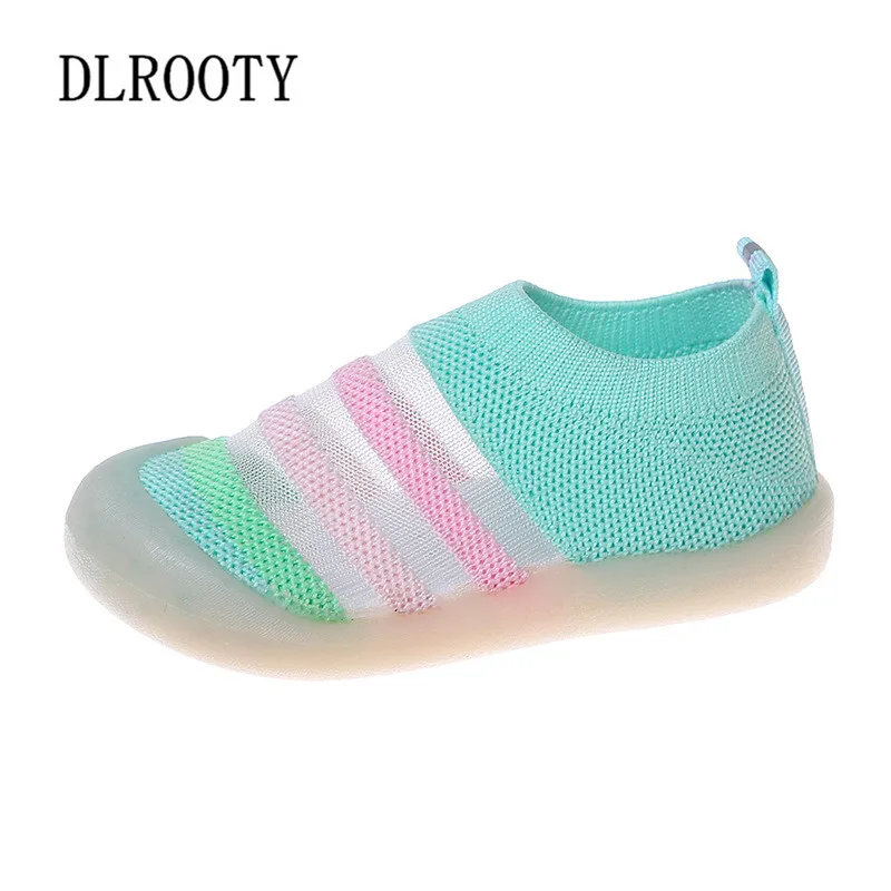 

Baby Shoes First Shoes Unisex Summer Toddler First Walker Boys Girls Kids Rubber Soft Sole Floor Shoes Knit Booties Anti-slip
