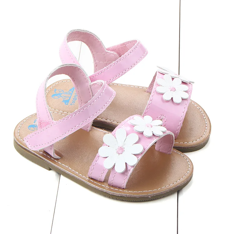 

New Style Small Flower Summer Sandals Baby Shoes Soft Bottom Shoes Rubber Sole BABY'S Shoes Sandals 0746