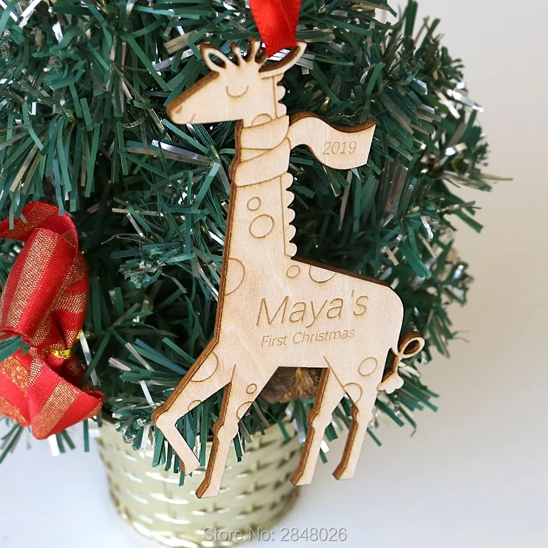 baby's first christmas giraffe ornament