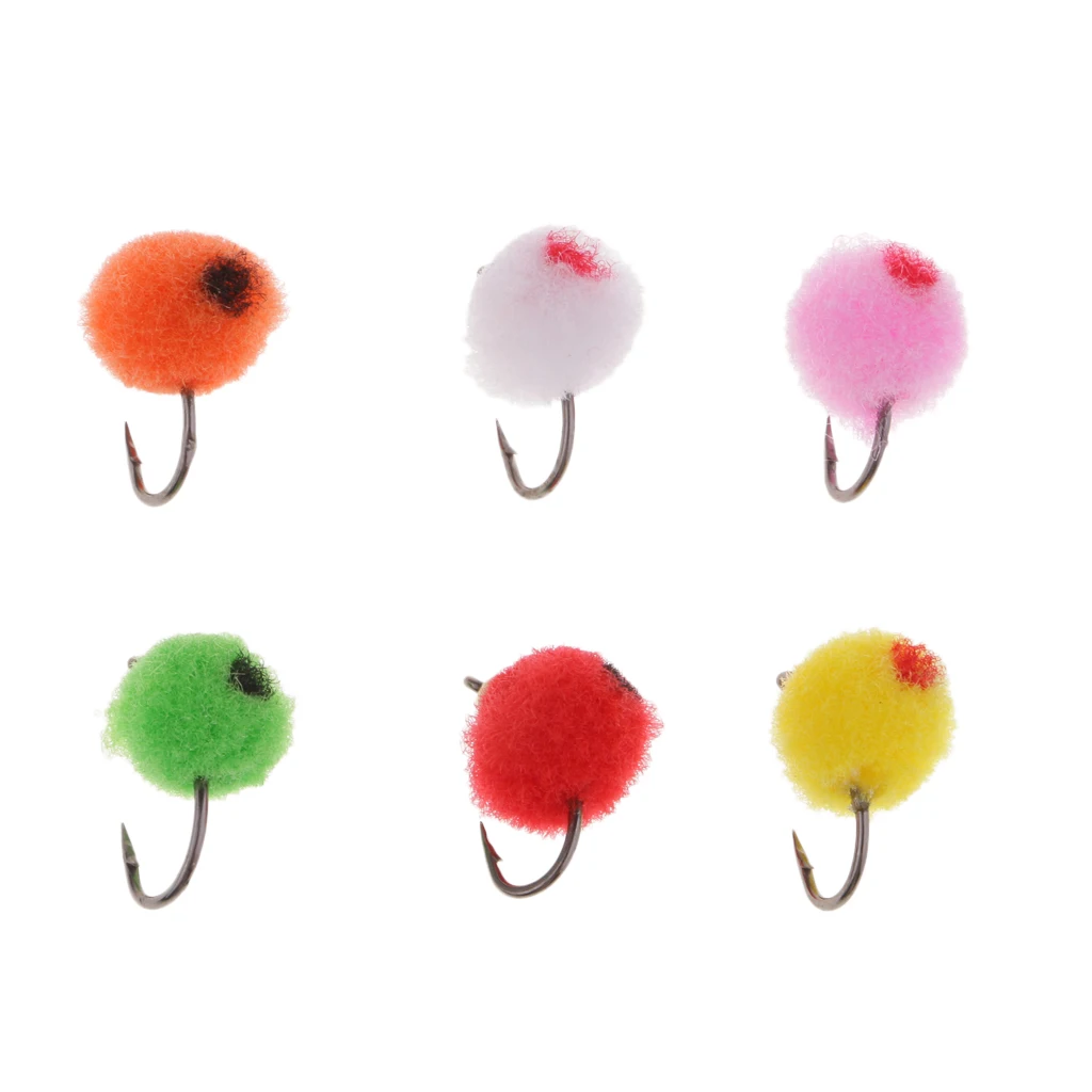 36pcs 12# Glo Bug Egg Flies Fly Fishing Trout Salmon Fly Fishing Lures