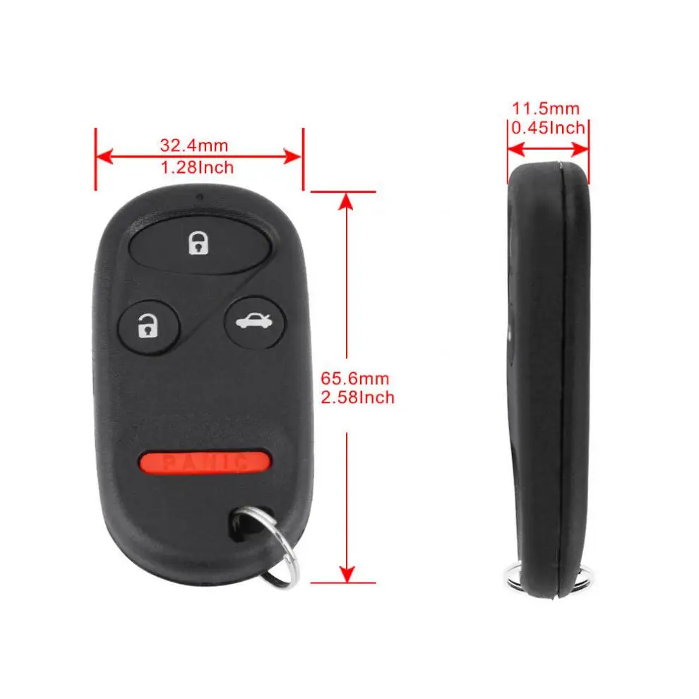 315 МГц 3 кнопки без ключа Uncut Флип дистанционный ключ-брелок от машины KOBUTAH2T подходит для 1998 1999 2000 2001 2002 Honda/Accord