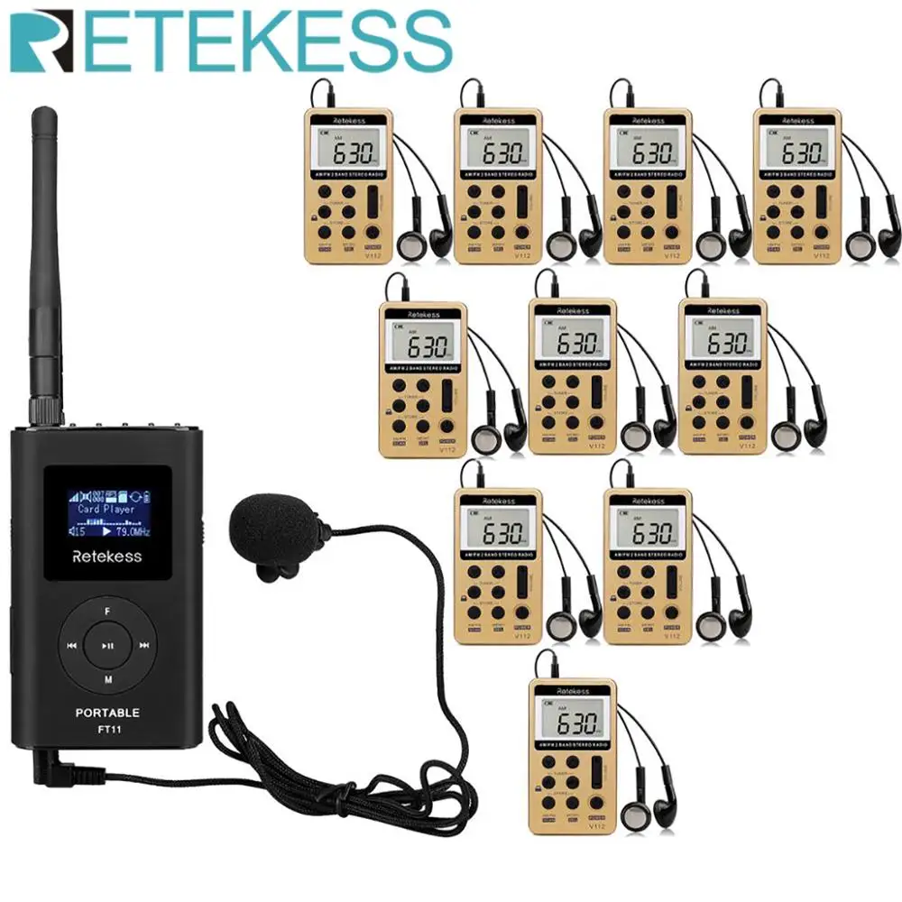 Беспроводная аудиосистема RETEKESS FT11 для экскурсионных экскурсий церкви