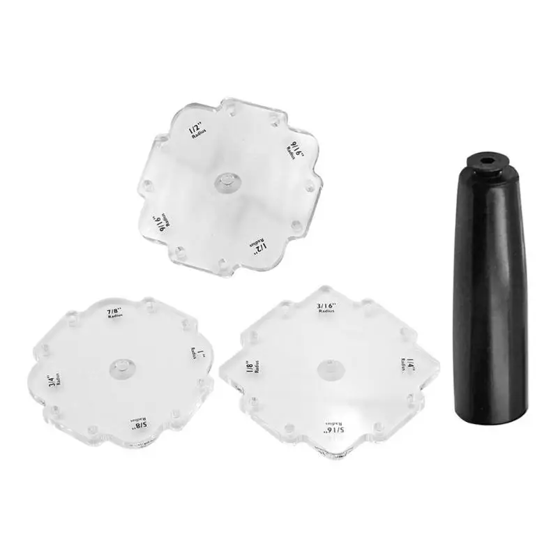 Radius Quick Locator Jig ABS Practical and Durable Router Table Bit R Angle Corner Jig Templates Wood Routers Set 120X120X10mm