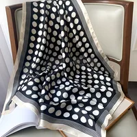 Fashion Scarves for Women Shawl Print Silk Satin Hijab Scarf Female Bandana 70*70cm Luxury Brand Square Shawls Scarfs For Ladies 4