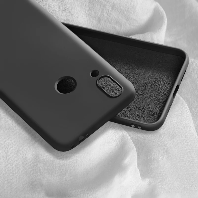 Роскошный жидкий силиконовый чехол для XiaoMi Mi9 SE 9T Mi 9 RedMi Note 7 Pro K20 Pro для XiaoMi 8 Lite Mix 3 Силиконовый мягкий чехол для телефона - Цвет: Black