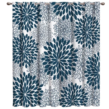 

Japanese Abstract Flower Window Treatments Curtains Valance Room Curtains Large Window Curtain Lights Living Room Curtains Bath