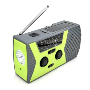 

Solar Power Hand-cranked Multifunctional Manual Radio Solar Charging Radio Reading Light with Flashlight USB Plastic Battery