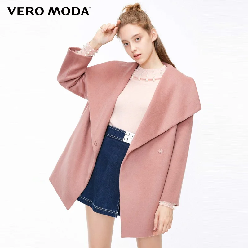 Vero Moda Свободное пальто из 61.3% шерсти с отворотом | 318327558 Женская одежда