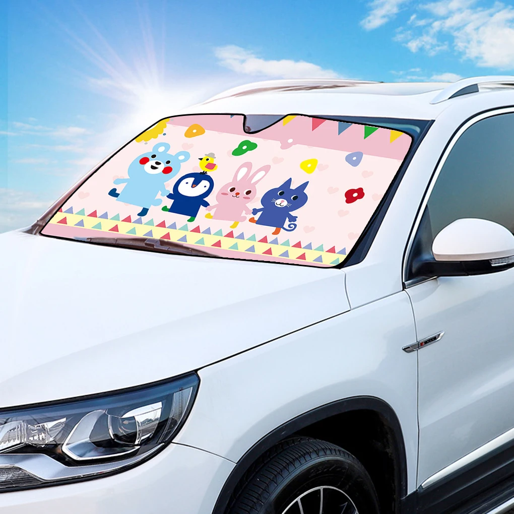 Чехол для окна Солнечный козырек автомобильный передний задний Мультфильм Защита от солнца Детский экран щит солнечный экран