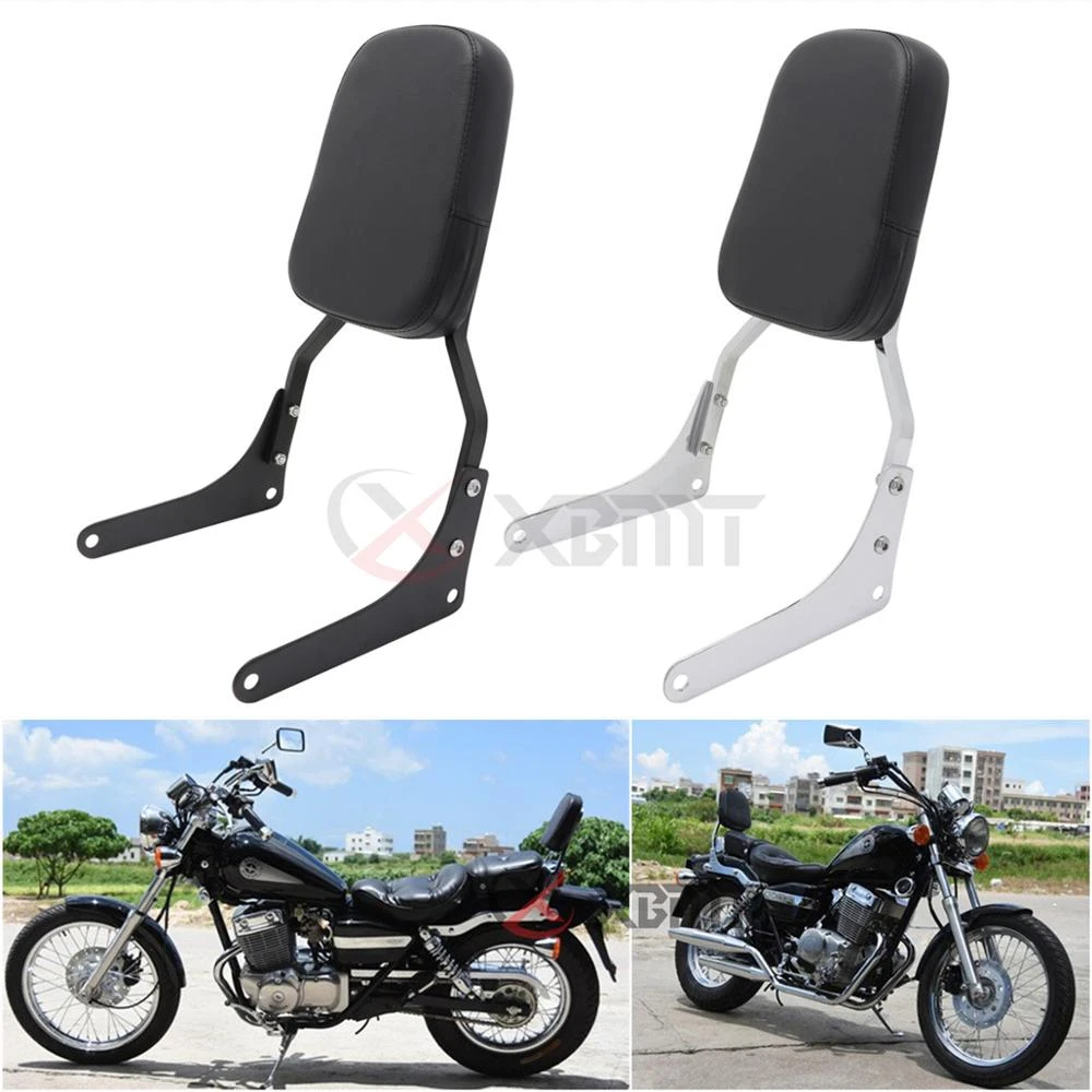 Black Backrest Sissy Bar With Luggage Rack And Comfortable Pad For Honda Rebel 250 CMX 250 CA250 All Year 