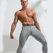 Мужские компрессионные беговые колготки, леггинсы, спортивная одежда для фитнеса, мужские тренировочные быстросохнущие леггинсы, штаны для бодибилдинга