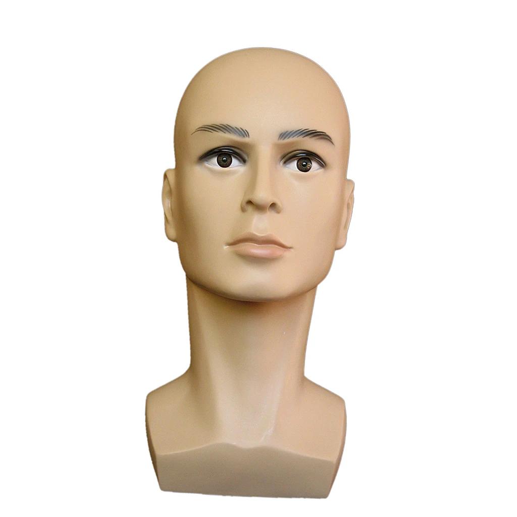 1 Piece Male Life Size Mannequin Head for Wigs, Hats, Sunglasses And Jewelry Displaying
