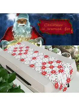 

Double Thickness Rustic Embroidered Floral Table Runners Christmas Decorations