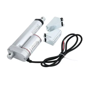 

100MM Stroke DC Electric Push Rod Motor with Heavy Duty Linear Actuator Bracket Set Portable Motor Mounting Bracket Kit
