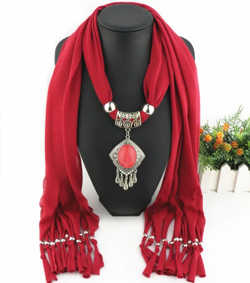 

Fashion Spring Scarf Express Amazon sells national characteristic pendant scarf for 2019 ladies