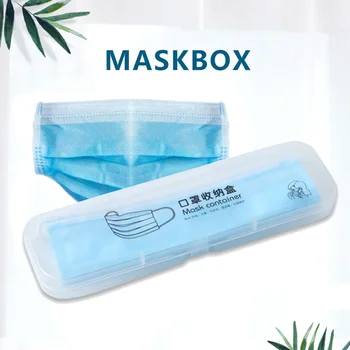 

Portable mask box Disposable mask container PP plastic storage organizer home dust-proof Sundries drug invoice Snacks Sealed box
