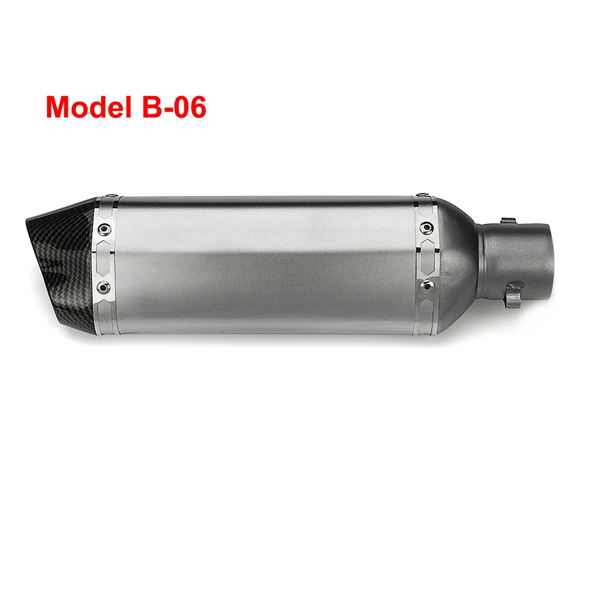 Model B06 Для Suzuki/Honda/Kawasaki/escape Moto 38-51 мм нержавеющая сталь черный Универсальный мотоцикл двойной выход глушитель выхлопной трубы - Цвет: Model B06