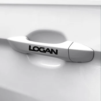 

4PCS For Renault Dacia Logan Auto Door Handle Stickers Car Vinyl Film Decals Automobiles DIY Decoration Tuning Car Accessories