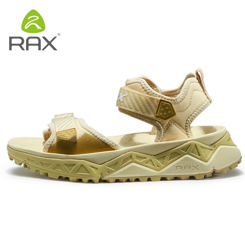 486 light yellow men RAX/мужские спортивные сандалии; сезон лето; пляжные сандалии для мужчин; Водонепроницаемая Обувь для треккинга; Мужская дышащая обувь; Женская быстросохнущая обувь - Цвет: 486 light yellow men