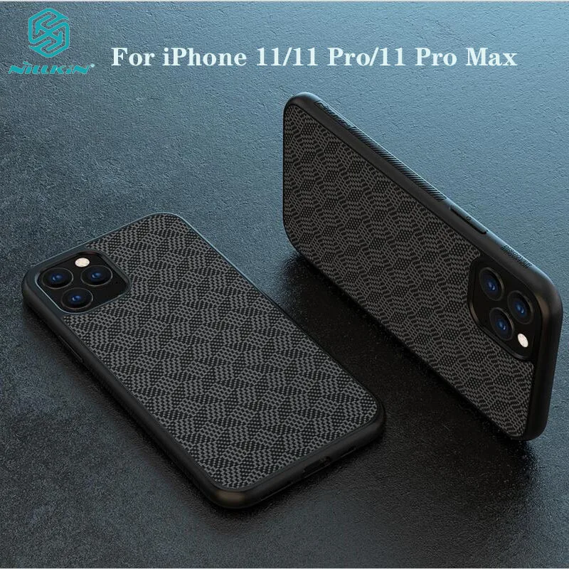 

Case For Apple iPhone 11 (5.8/6.1/6.5) NILLKIN Case Synthetic Fiber Carbon PP Plastic protector Back Cover For iPhone 11 Pro Max