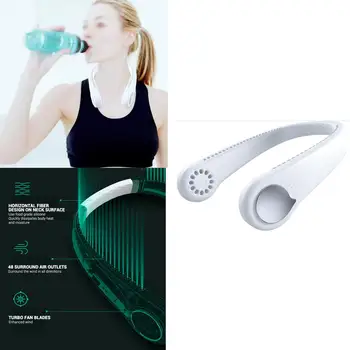 

Neckband Mini Fan USB Rechargeable 3 Speeds Adjustable Wearable Fan for Home Travel Sports Mini Fan