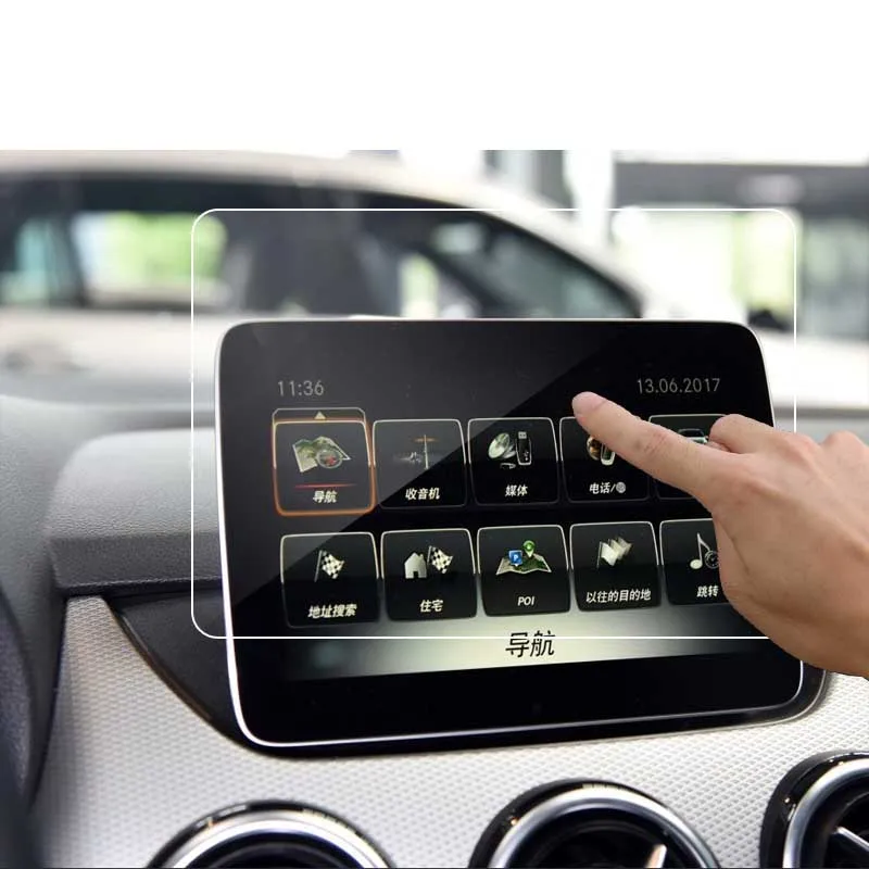 

lsrtw2017 for mercedes benz cla c117 gla x156 anti-scratch car gps navigation screen protector Tempered film lcd