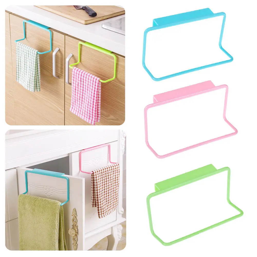 

Kitchen Organizer Towel Rack Hanging Holder Bathroom Cabinet Cupboard Hanger Shelf For Kitchen Supplies Accessories