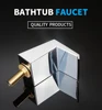 Curved Brass Chromed Cascade Waterfall Bathtub Faucet Water Outlet Handheld Shower Waterfall Spout G1/2" Connector 2
