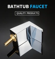 Curved Brass Chromed Cascade Waterfall Bathtub Faucet Water Outlet Handheld Shower Waterfall Spout G1/2" Connector 2