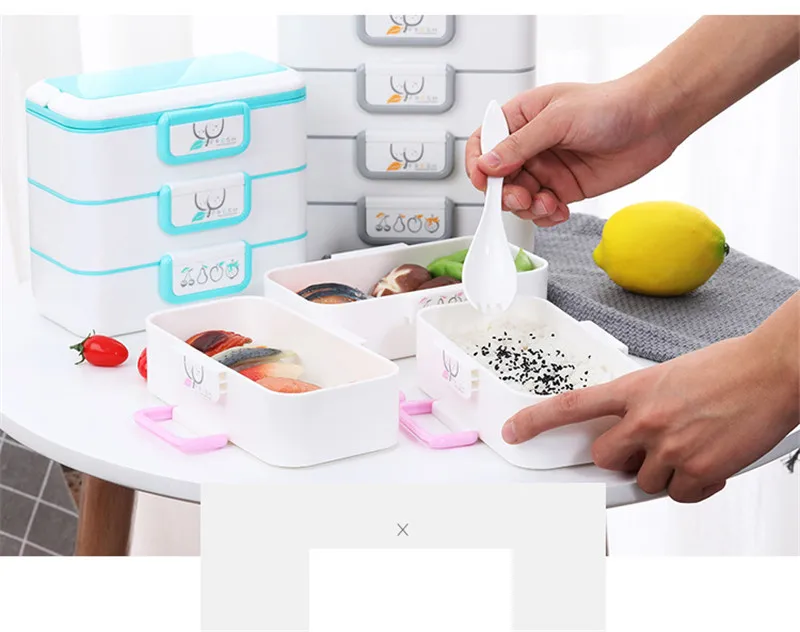 Рабочий Ланч-бокс для микроволновки нагревательный Bento Box материал не вредит здоровью многослойная коробка с теплозащитой студентов портативный контейнер для еды