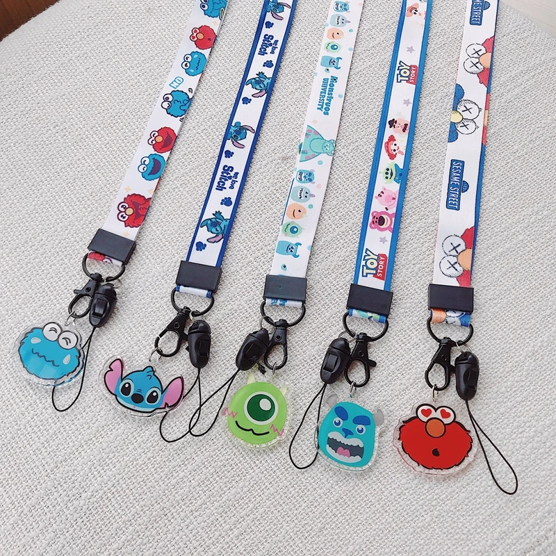 Cute Cartoon keychain lanyards Neck straps Lanyard for keys ID Card Pass Gym USB Phone lanyard DIY Hang Rope Sling