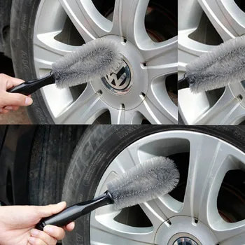 

1Pc Car Wheel Wash Brush Handle Vehicle Cleaning Brush Wheel Rims Tire For Car Bicycle Auto Car Brush Tool Washing Accessories
