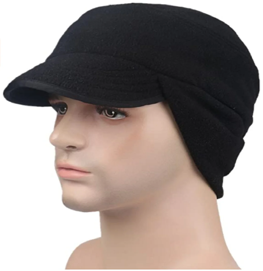  - Connectyle Men's Women Winter Warm Skull Cap Outdoor Windproof Soft Fleece Earflap Beanie Daily Hats with Visor