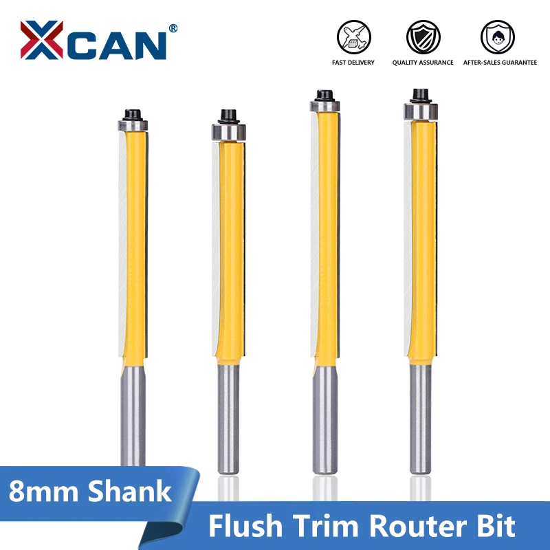 8mm Shank Router Bit Woodworking Flush Trim Bearing Carbide Milling Cutter Tool 8mm Shank Router Bit Woodworking Flush Trim Bearing Carbide Milling Cutter Tool