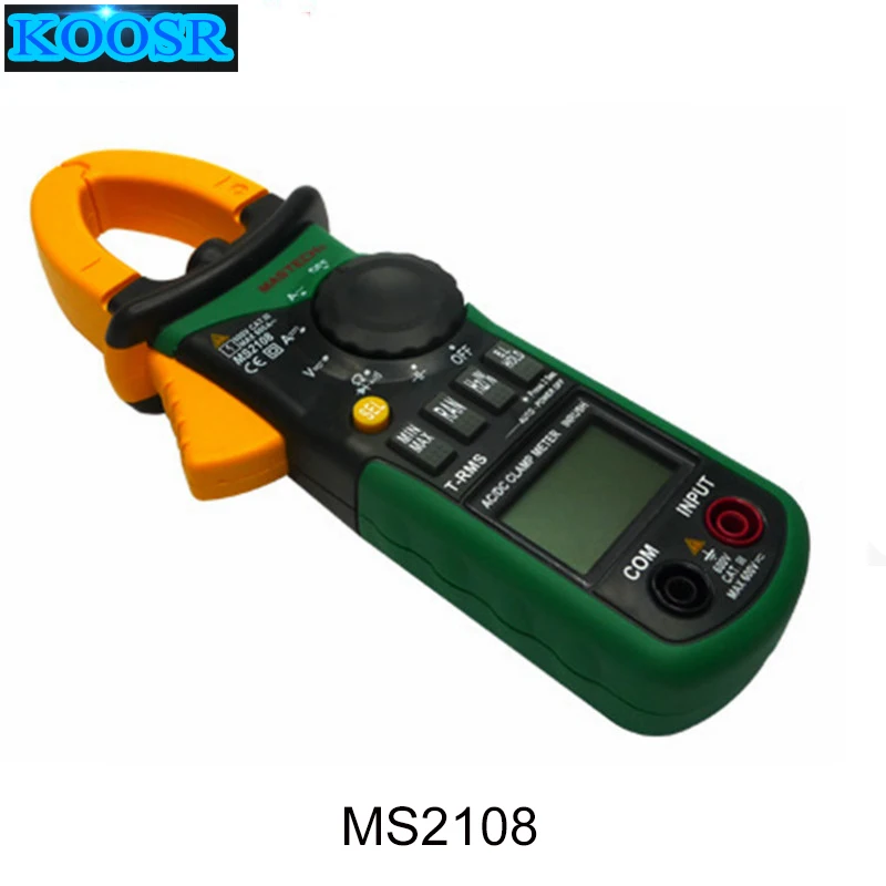 Mastech MS2108 цифровой AC/DC клещи Тестер дисплей ЖК-дисплей Vero RMS Авто/мануал гамма Corrente Frequenza Tensione метр