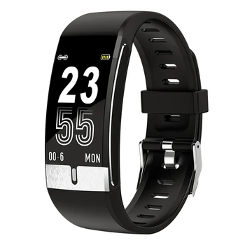

E66 Fitness Tracker Bracelet Body Temperature Smart Bracelet Heart Rate Monitor Smart Watch Music Control Sport Band