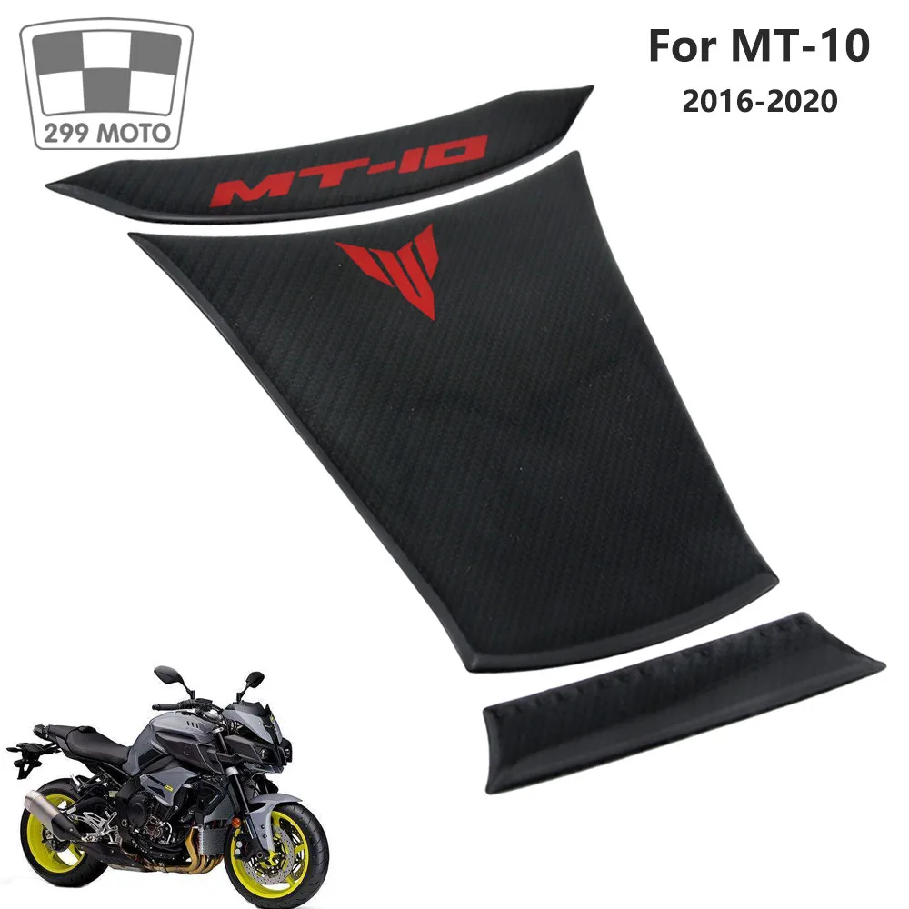 

forYamaha MT 10 MT-10 2016-2020 Motorcycle Tank Pad Protector 3D Gel Paint Protection Carbon Fiber Adhesive Fuel Tank